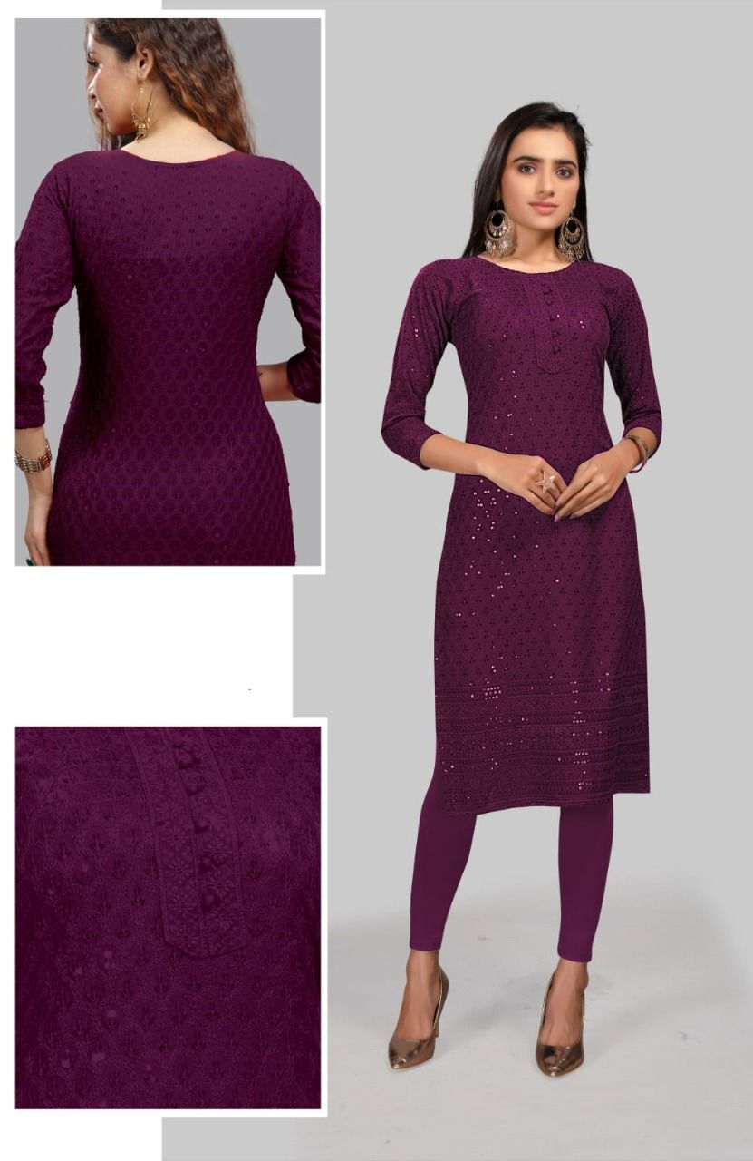 Golden Crush Fancy Designer Ethnic Wear Rayon Kurtis Collection